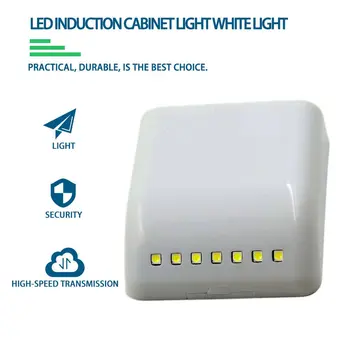 7 LED Smart Sensor Omare Svetlobe Noč Svetloba Čiste Bele Svetlobe LED Za Omare za Garderobo Predal Omare Luči Senzor za Nadzor