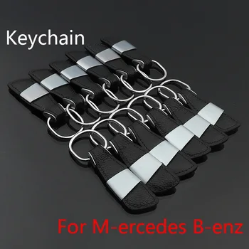 1pcs Avto Usnje Keychain Auto Logotip obesek za ključe, Za Mercedes Benz AMG A C E B R Razred W203 W205 W204 W212 W211 W213 W210 W164 W124