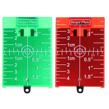 Visoka Kakovost 1PCS palec/cm Laser Target Kartice tablica Zeleno/Rdeče Laserske Ravni 11.5cmx7.4 cm