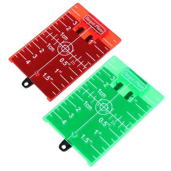 Visoka Kakovost 1PCS palec/cm Laser Target Kartice tablica Zeleno/Rdeče Laserske Ravni 11.5cmx7.4 cm