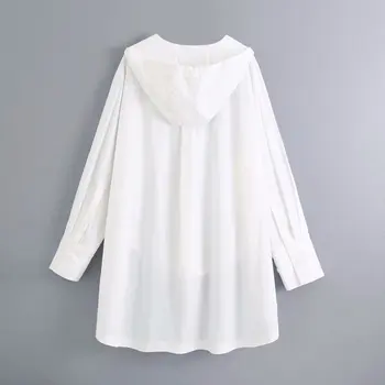 2021 bela hooded poplin srajca letnik plus velikost zaraing-slog za ženske do leta 2020 sheining vadiming bluzo majica BGB2680