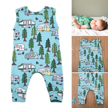 Newborn Baby Toddler Fant Dolgo Jumpsuit Romper Obleka, Pižame, Oblačila Obleko