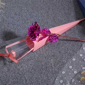 PVC embalaži Aritificial Rose Cvet z Jasno Pakiranje Škatle za Valentinovo materinski Dan Darilo za Valentinovo nekaj deklet