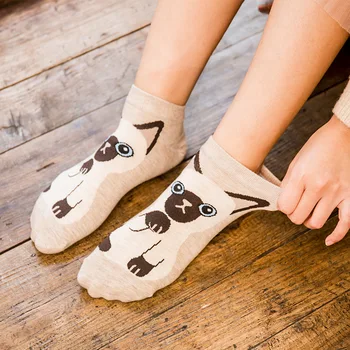 2019 odraslih naravnost nogavice Ženske lepe risanke nogavice spomladi in poleti, nov čoln, nogavice dihanje bombažne nogavice Japonski