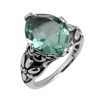 Szjinao trgovini modni butik, kot moonght akvamarin draguljev vklesan antični nakit 925 sterling srebrni prstan ženske