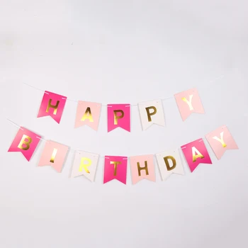 Happy Birthday Dekoracijo Nastavite Prvi Rojstni Dan Dekle Stranka Kovinska Folija Balon Party Dekoracijo Otroci Baby Tuš Dobave