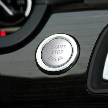 Zagon motorja Stop Stikalo Gumb Nadomestni Pokrov za BMW 3/5 Serije E90 E91 E60 X1 X3 X5 X6 Srebrna