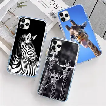 Živali, Zebra, Žirafa Tiskanja Primeru Telefon Za iphone 12 5 5s 5c se 6 6s 7 8 plus x xs xr 11 pro mini max