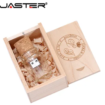JASTER LOGOTIP meri steklenici USB 2.0+ BOX Bliskovni Pogon Pendrive 64GB 16GB 32GB 4GB Memory Stick fotografija, poročna darila