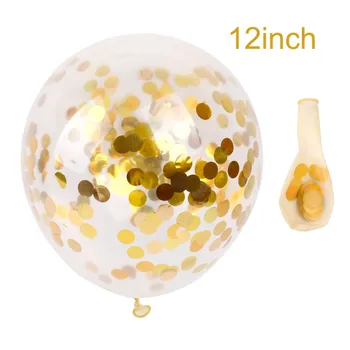 30pcs DIY 12 inch Bela Macaron Baloni Zlato, Srebro Chrome Balon Konfeti Garland Balonov, Poroka, Rojstni dan Posla Dekor