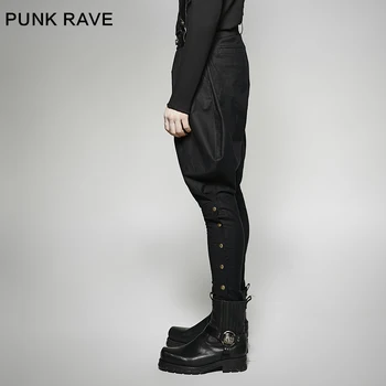 Punk Rave Ulica Priložnostne Slog Rockability Streampunk Rock moda Vojaško Uniformo Slog Moške Hlače, Hlače K269B