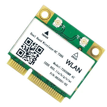 Za Kartico WiFi 7265AC 7265HMW 8DB Anteno kartice Mini PCI-E 1200Mbps Bluetooth 4.2 Dual Band 2,4 G 5G za Win7 Win Win 8 10