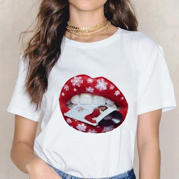 2020 Ustnice Akvarel Grafični T Shirt ustnice Ženske Vrhovi Majica Znanja O-vratu Seksi Belo Tees Poljubil ustnice Smešno šepet besed Dekleta Tshirt