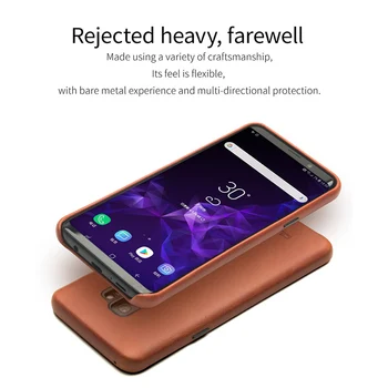 QIALINO Ultra Slim Resnično Pravega Usnja Nazaj Ohišje za Samsung Galaxy S9 Modno Razkošje Vrečko Telefon Pokrovček za Samsung S9 Plus