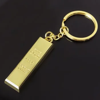 Gold Bar Keychain Po Meri Graviranje Podjetje Oglaševanje Ustvarjalne Kovinski Ključnih Verige Darilo Za Finance Sistem Keyring