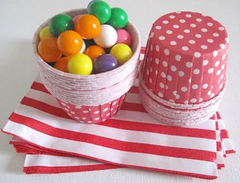 Bela Polka Dot Muffin Mini Cupcake Torto Plesni Kapsula Dekoracijo Nastavite 40 Kos