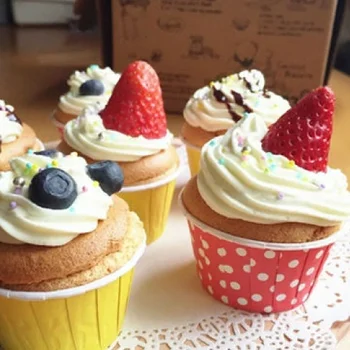 Bela Polka Dot Muffin Mini Cupcake Torto Plesni Kapsula Dekoracijo Nastavite 40 Kos