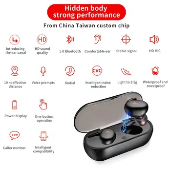 Y30 TWS Prstnih Dotik, Bluetooth 5.0 Slušalke Brezžične 3D Stereo Slušalke, Aktivni šumov Gaming Slušalke