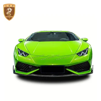 Pravi Ogljikovih Vlaken Sprednji Odbijač za Ustnice Za Lamborghini - Huracan LP580 LP610 Ogljikovih Vlaken Telo Kompleti Spredaj Ustnice Auto Dodatki 00467