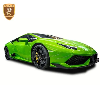 Pravi Ogljikovih Vlaken Sprednji Odbijač za Ustnice Za Lamborghini - Huracan LP580 LP610 Ogljikovih Vlaken Telo Kompleti Spredaj Ustnice Auto Dodatki 00467