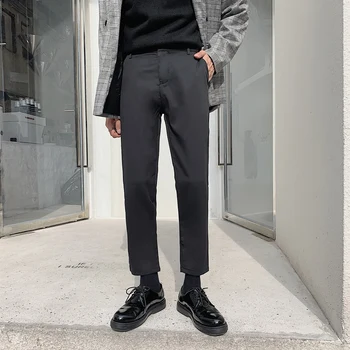 Hong Kong slog poletje 2019 novo moško obleko hlače modne blagovne znamke Mladi gleženj-dolžina hlače korejske modne hlače ohlapne hlače priložnostno