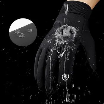 Zimske Rokavice Touchscreen Rokavice Windproof Anti Slip Tople Rokavice za Kolesarjenje, Tek, Pohodništvo, Golf Ribolov za Ženske A6