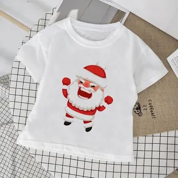 Novo Vesel Božič Otroci, Oblačila, Darila Santa Tiskanje Baby Boy Oblačila Vrhnja Malčka Dekle Srajce Novost Dekleta Tshirt O-vratu
