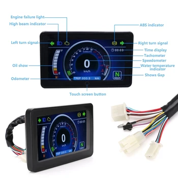 Motorno kolo LCD Zaslon Digitalni merilnik Hitrosti Nepremočljiva Multi-funkcijo prevožene poti C44