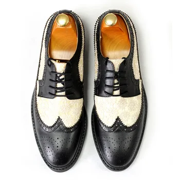 Kravje Usnje Derby Čevlji Čipke Vklesan izrežemo Moških Formalnih Poslovnih Čevlji Visoke Kakovosti