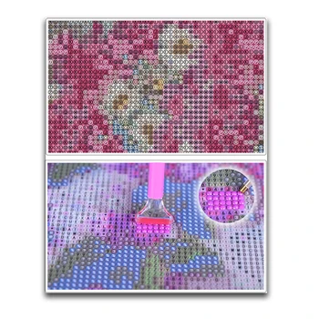 Novo 5D DIY Diamond Slikarstvo Prijetno Pokrajino Šteje Navzkrižno Šiv Kompleti Mozaik Kristalno Vezenje Lepo Darilo kaktus slikarstvo XY1