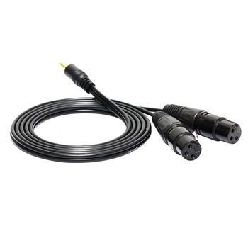 3.5 MM moški razširitev dvojno XLR audio mikrofon kabel z oklopom kabla,prenosnik priključen mešalnik