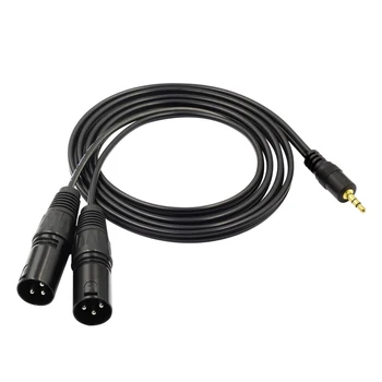 3.5 MM moški razširitev dvojno XLR audio mikrofon kabel z oklopom kabla,prenosnik priključen mešalnik
