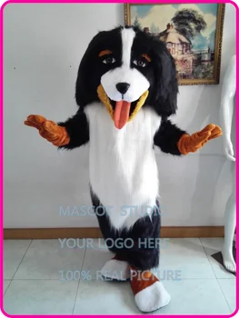 Realno Bernske Mountain Dog Maskota Kostum Za Odrasle Velikost Lepo Snežaka Temo Anime Cosplay Kostume Karneval Pustna Kompleti