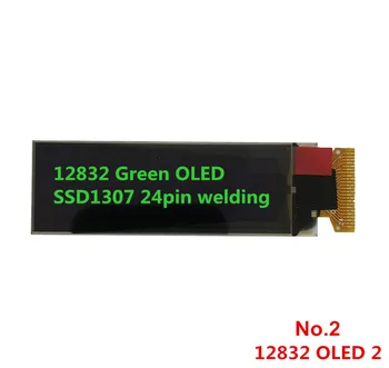 2.08 palčni 12832 OLED plošča zaslon modul PM SSD1307 8-bitni 8080 belo zeleni barvi, možnost SPI IIC I2C sporočilo
