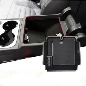 Avto Styling Namensko Spremenjenih Centralne Armrest Škatla za Shranjevanje Rokavice držalo Pladenj za Premeščanje Primeru Za Volkswagen vw Touareg 2016
