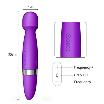 Zmogljiv AV Vibrator USB Recgargeable 10 Hitrosti Čarobno Palico AV Palico Massager Dildo, Vibrator G Spot Klitoris Stimulator Seks Igrače