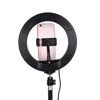 Okrogla LED Fill Light Zatemniti Teleskopsko Stojalo za Mobilni Telefon Video v Živo Selfie Fotografija