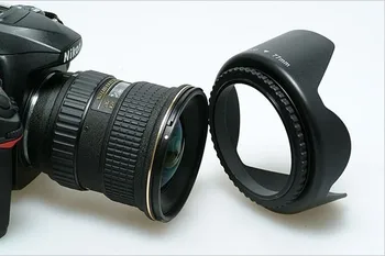 2pcs Fotoaparat Filter 49 52 55 58MM Tulipanov Cvet Latica Objektiv Kapuco za d5200 d5100 d3200 d3100 18-55mm