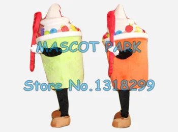 Maskota 1 kos katerokoli barvo polular sladoled maskota kostum za odrasle velikosti risanka sladoleda temo poletje ice hrano, obleko oglaševanje