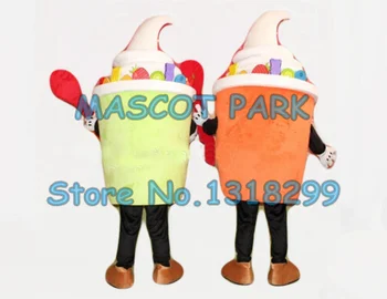Maskota 1 kos katerokoli barvo polular sladoled maskota kostum za odrasle velikosti risanka sladoleda temo poletje ice hrano, obleko oglaševanje