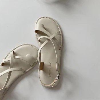 Ženske Sandali 2020 blagovna Znamka Modnih Pu Usnje Ravno Sandali Ženske Čevlje Poletje Žensk Luksuzni Oblikovalci Sandali