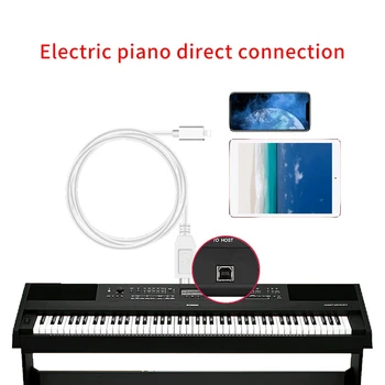 MIDI Tip B Instrument Tok Električni Klavir o Vmesnik Priključek High Speed Kabel za iPhone X XR XS 8 7