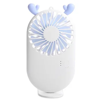 Mini Ventilator Srčkan Prenosni Ročni USB Obdavčljivi Namizni Ventilatorji 3 Načinu Poletje Hladilnik