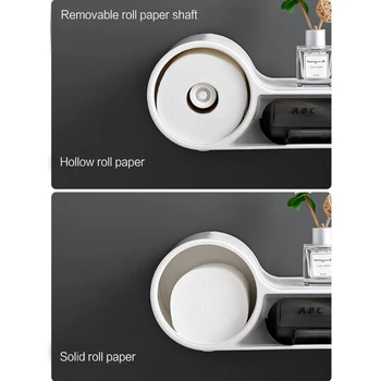 Multifunkcijski Toaletni Papir Držalo, Stojalo Nepremočljiva Wall-Mounted WC Roll Papir Škatla za Shranjevanje Tkiva Polje Kopalniške Opreme Polica