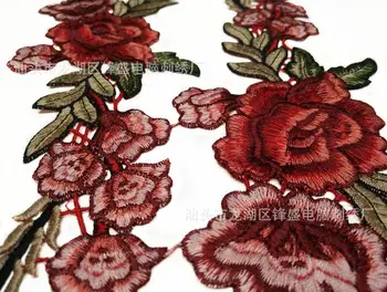 1 Par/2 Kos 27*11 cm Šivanje Cvetlični Cvetlični Motiv Venise Čipke Tkanine Aplicirano za Oblačilo, Vezenine, Čipke obliž