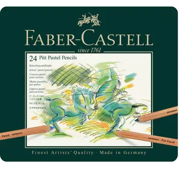 Sklop pastelni svinčniki Faber-Castell Pitt pastelnih 24 barve v kovinsko paket