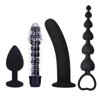 4PCS Mini Bullet Vibrator za Ženske Vagine, G spot za Stimulacijo Vibrator Butt Plug Analni Vibrator Sex Igrače za Žensko Odraslih Izdelki