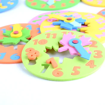 Novo Otroci Zabavna Igra Puzzle sestavljanke DIY Eva Ure Učenje, Izobraževanje Igrače za 3-6 let stari Otroci Otroške Igrače, Darila 1pcs