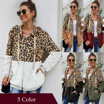 Ženska Oblačila Leopard Šivanje Kratka Ženska Jeseni in Pozimi Dame Suknjič