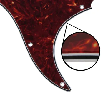 Rdeča želvovine 4Ply HH Kitara Pickguard 11 Lukenj & Nazaj Ploščo Tremolo Pomlad Cover & Vijaki za FD ST Strat Kitaro